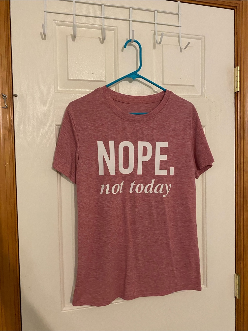 Nope Not Today Graphic Tee - Dusty Rose Short Sleeve